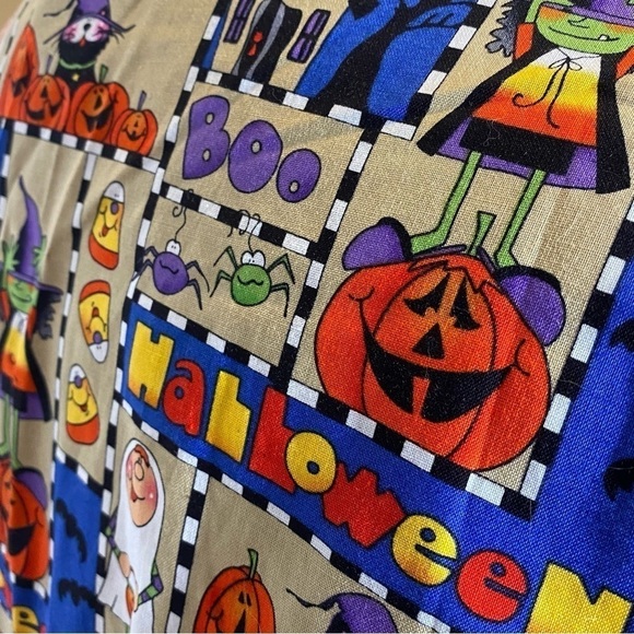 NEW Fundamentals by White Swan women's size XL Halloween Scrub Uniform top - Picture 8 of 8